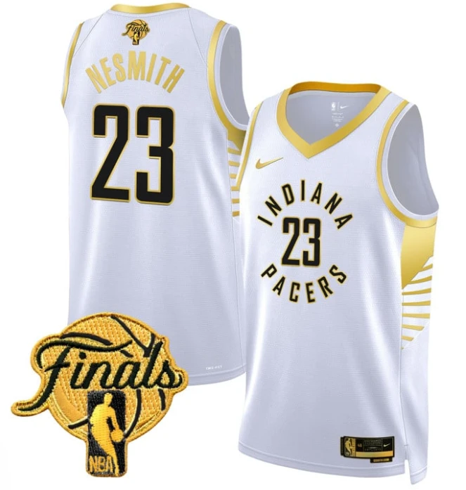 Aaron Nesmith Jersey #23 Indiana Pacers 2025 Finals Swingman Stitched White Gold by My store basketball