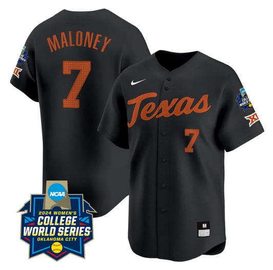 Ashton Maloney Jersey #7 Texas AM Aggies 2024 College World Series Patch Vapor Premier Limited NCAA Baseball Stitched Black by My Store