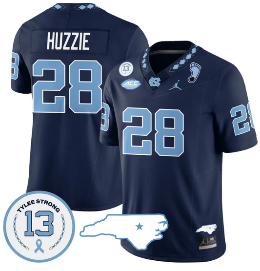 Alijah Huzzie Jersey #28 North Carolina Tar Heels Vapor College Football Stitched White by My Store