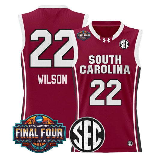A'ja Wilson Jersey #22 South Carolina 2026 Final Four Stitched Garnet by My store basketball