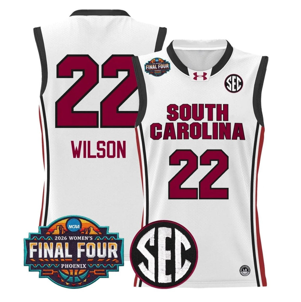 A'ja Wilson Jersey #22 South Carolina 2026 Final Four Stitched White by My store basketball