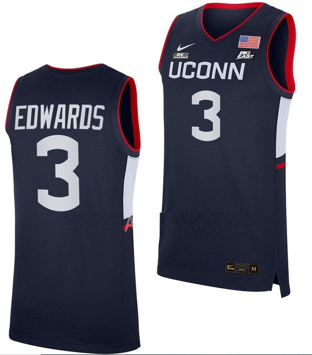 Aaliyah Edwards Jersey UConn Huskies College Basketball Navy Replica #3 by My store basketball