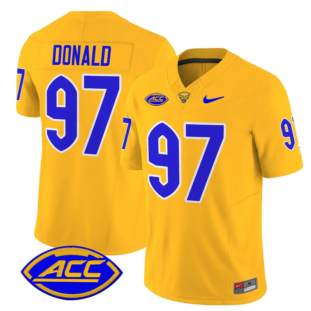 Aaron Donald Jersey #97 Pittsburgh Panthers 2025 Limited Stitched Gold by My Store