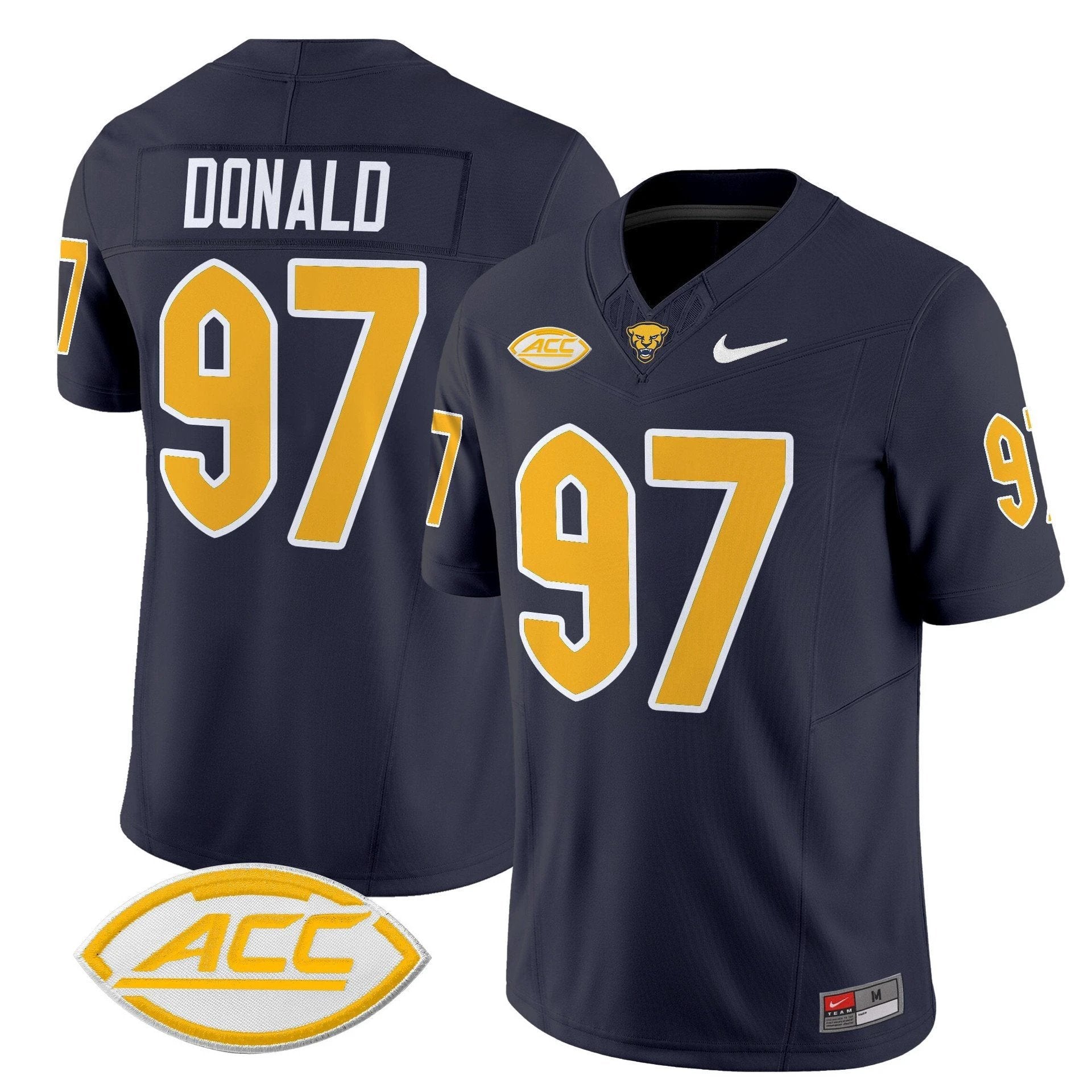 Aaron Donald Jersey #97 Pittsburgh Panthers 2025 Limited Stitched Navy by My Store