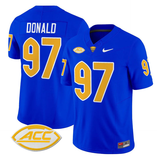 Aaron Donald Jersey #97 Pittsburgh Panthers 2025 Limited Stitched Royal by My Store