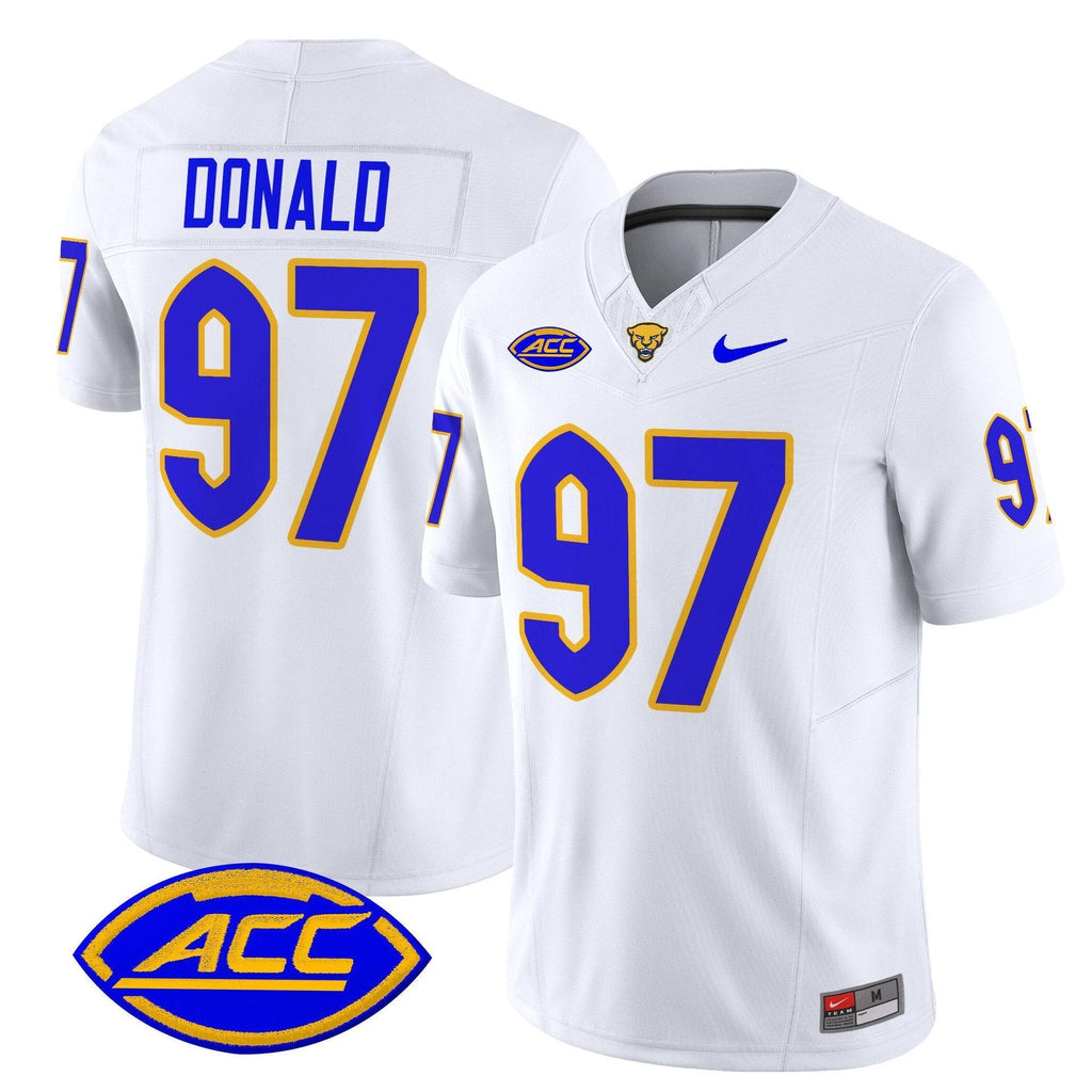 Aaron Donald Jersey #97 Pittsburgh Panthers 2025 Limited Stitched White by My Store