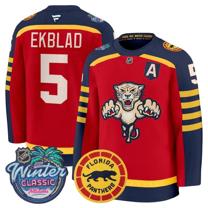 Aaron Ekblad Jersey #5 Florida Panthers 2026 Winter Classic Premium Stitched by Hockey David