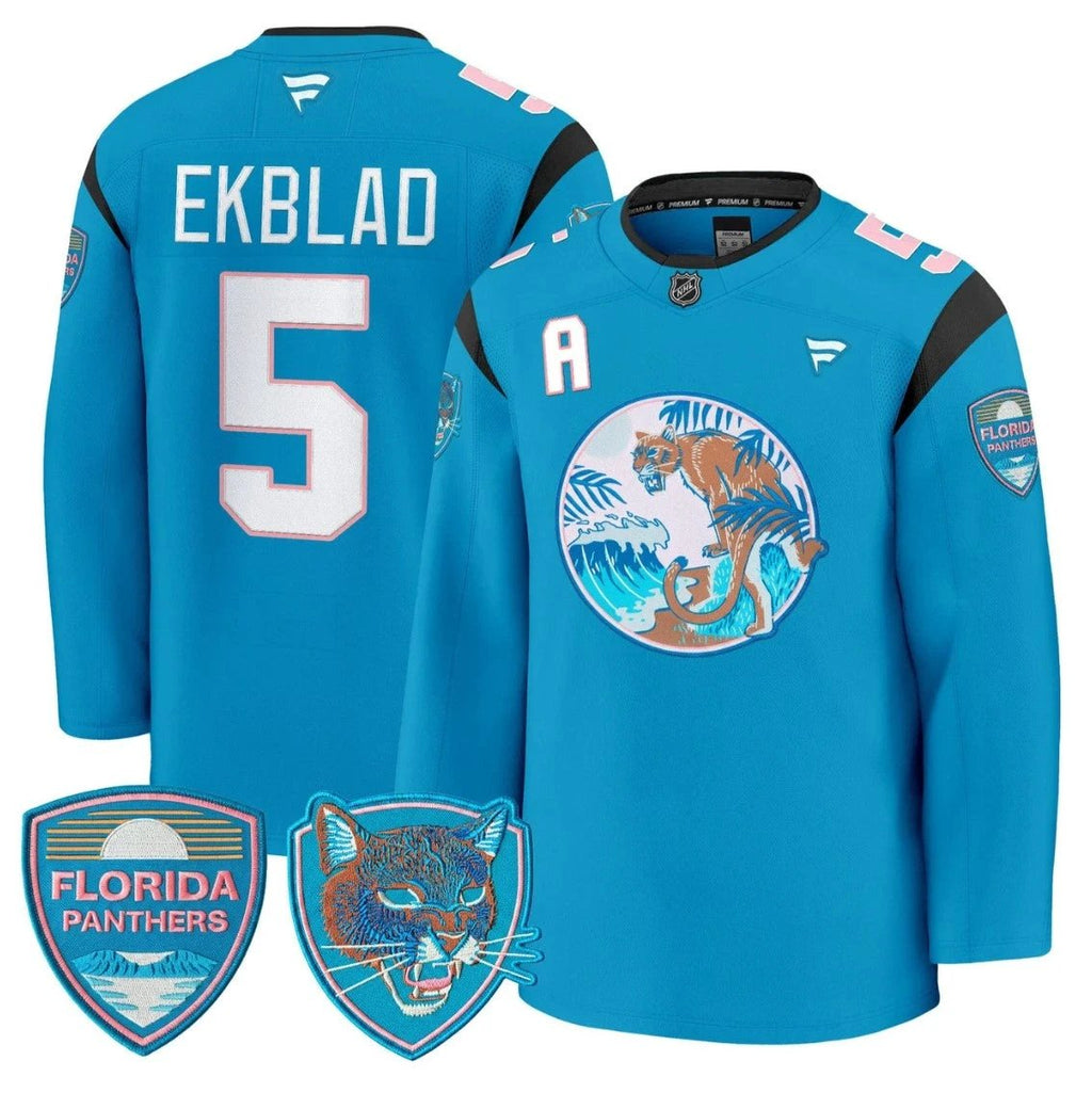 Aaron Ekblad Jersey #5 Florida Panthers SoFlo Night Edition Premium Stitched by Hockey David