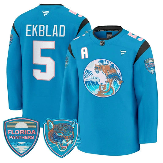 Aaron Ekblad Jersey #5 Florida Panthers SoFlo Night Edition Premium Stitched by Hockey David