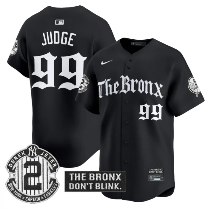 Aaron Judge Jersey #99 Yankees The Bronx Gothic Ink Drop Edition Stitched Black by My Store
