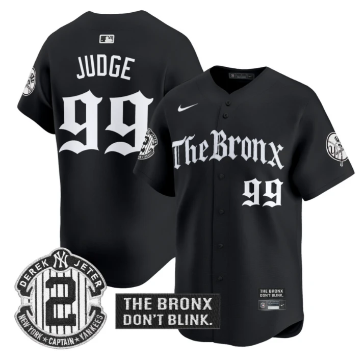 Aaron Judge Jersey #99 Yankees The Bronx Gothic Ink Drop Edition Stitched Black by My Store