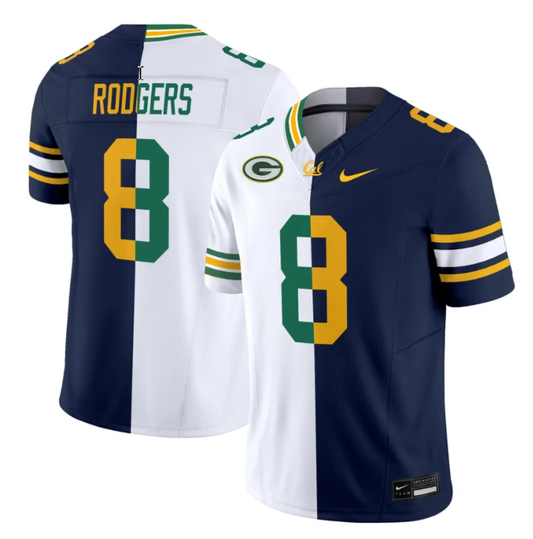 Aaron Rodgers Jersey #8 California Golden Bears Split Vapor Limited Football by NCAA Football Jersey