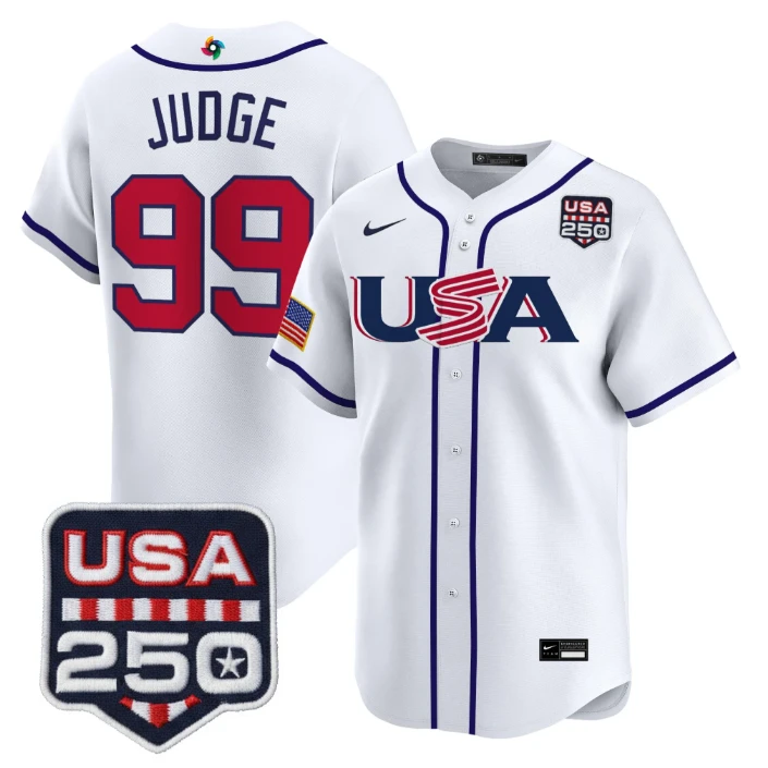 Aaron Judge Jersey #99 Team USA World Baseball Classic 250 USA 2026 Roster Stitched by My Store