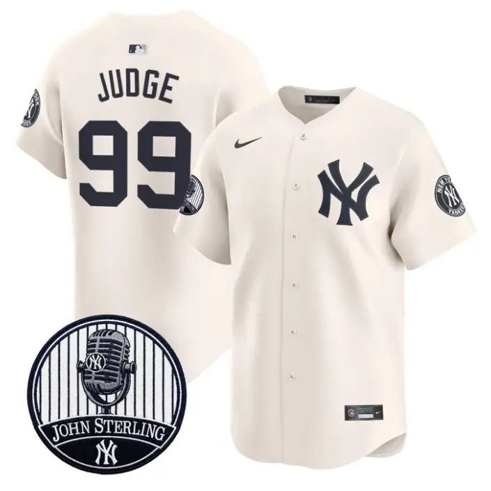 Aaron Judge Jersey #99 Yankees John Sterling Voice Tribute Stitched by My Store