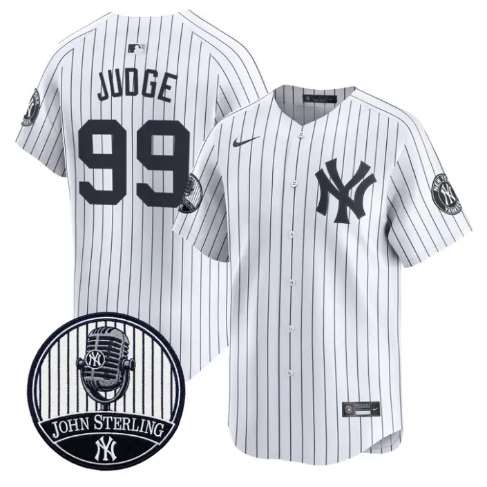 Aaron Judge Jersey #99 Yankees John Sterling Voice Tribute Stitched by My Store
