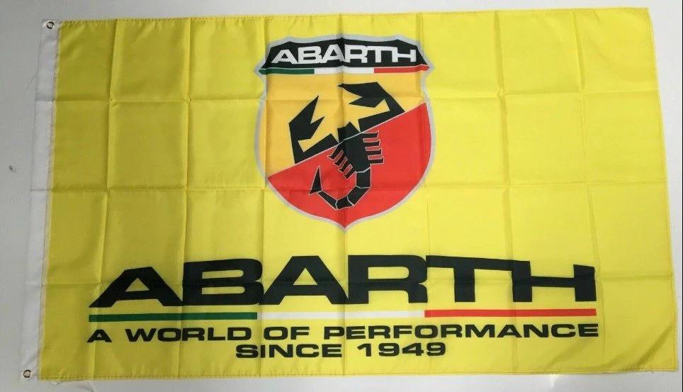 Abarth Banner Flag - Car Scorpion Fiat Spider Racing Mechanic Workshop Man Cave 3x5ft by flagsjustdoit
