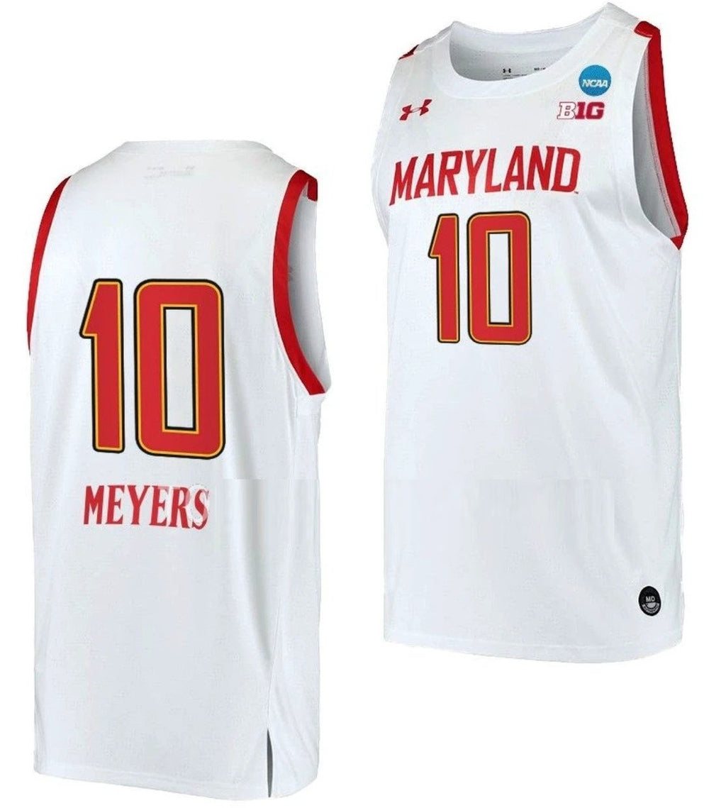 Abby Meyers Jersey Maryland Terrapins College Basketball 2023 NCAA March Madness White #10 by My store basketball