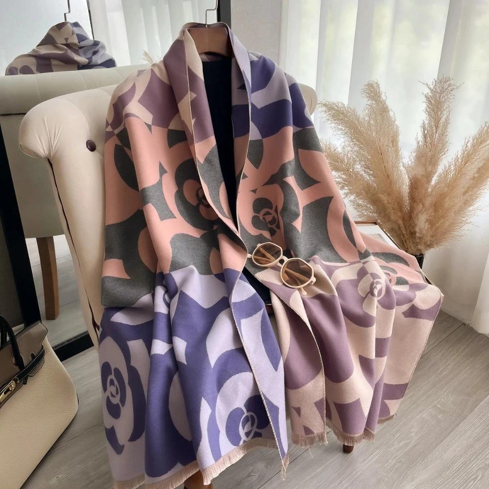 Abstract Retro Fringe Soft Shawl by Casa & Beyond