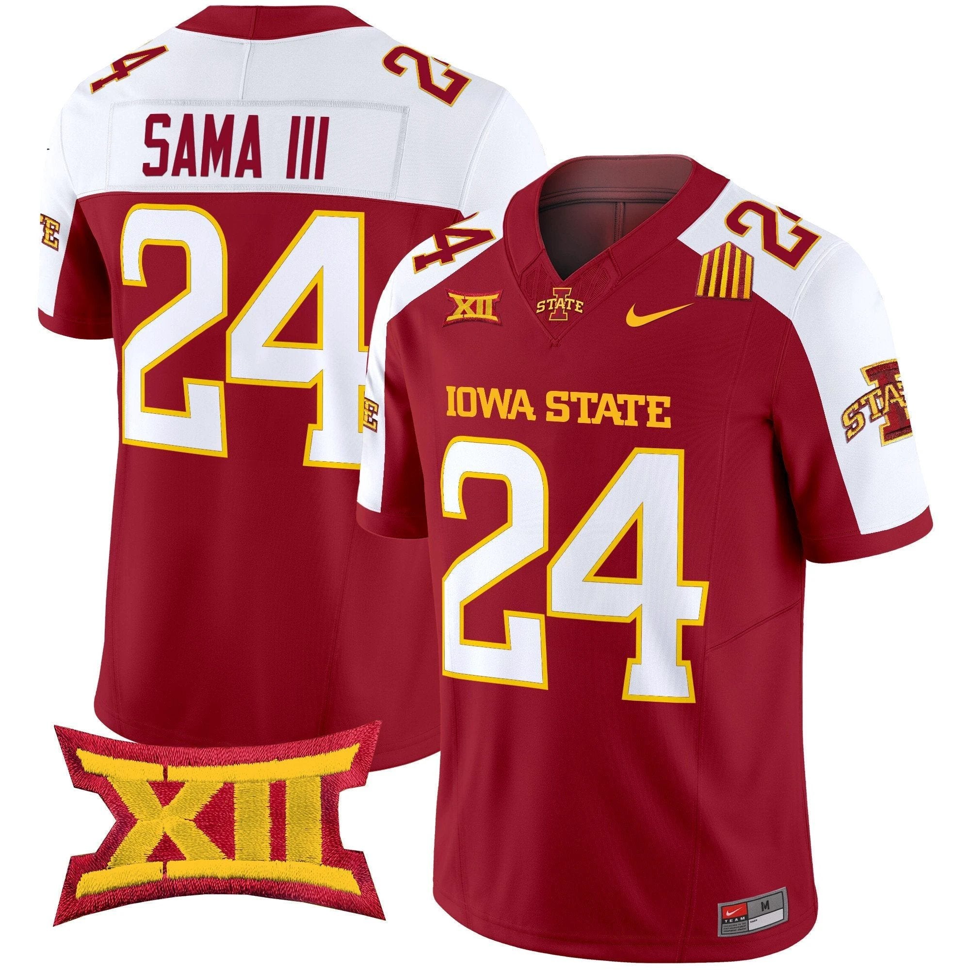 Abu Sama III Jersey #24 Iowa State Cyclones 2025 Stitched Cardinal Alternate by My Store