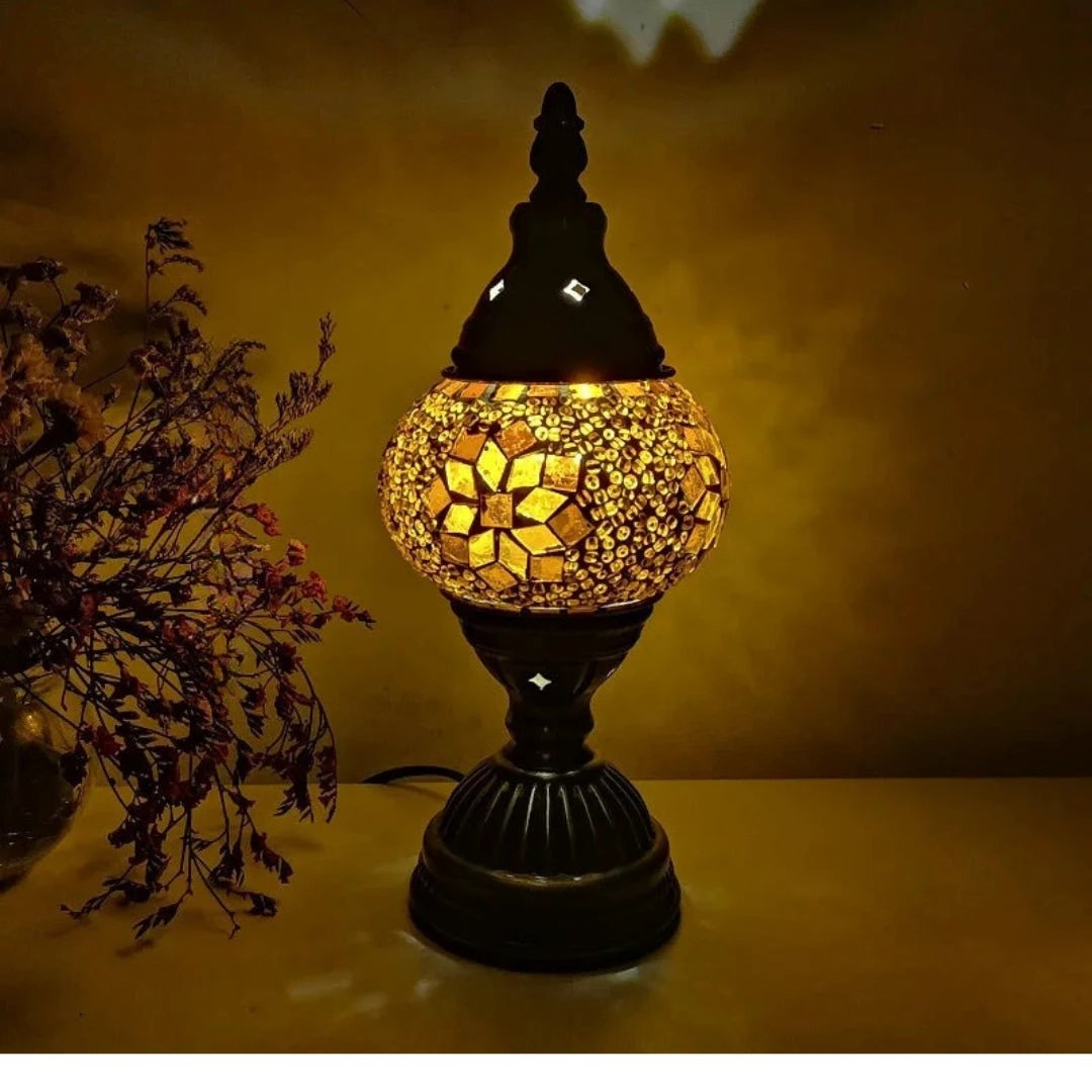 Mosaic Colorful Pattern Table Lamp Bowlift by Bowlift