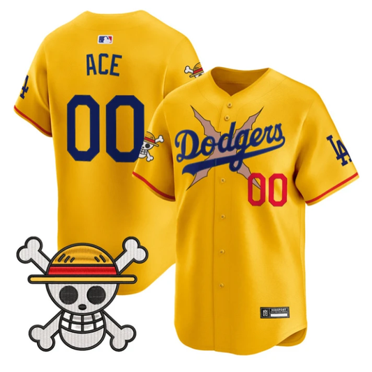 Ace Jersey #00 Los Angeles Dodgers One Piece 2025 Vapor Limited Stitched Gold by My Store