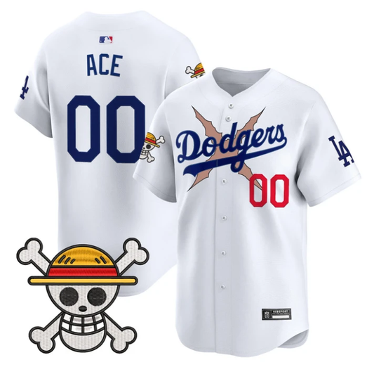 Ace Jersey #00 Los Angeles Dodgers One Piece 2025 Vapor Limited Stitched White by My Store