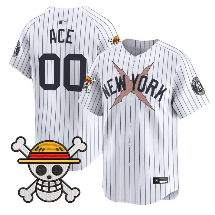 Ace Jersey #00 Yankees One Piece Vapor Premier Stitched by My Store