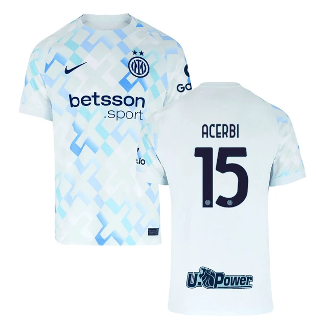 Acerbi #15 Inter Milan 2025-26 Away Match Jersey – White by Soccer Jersey