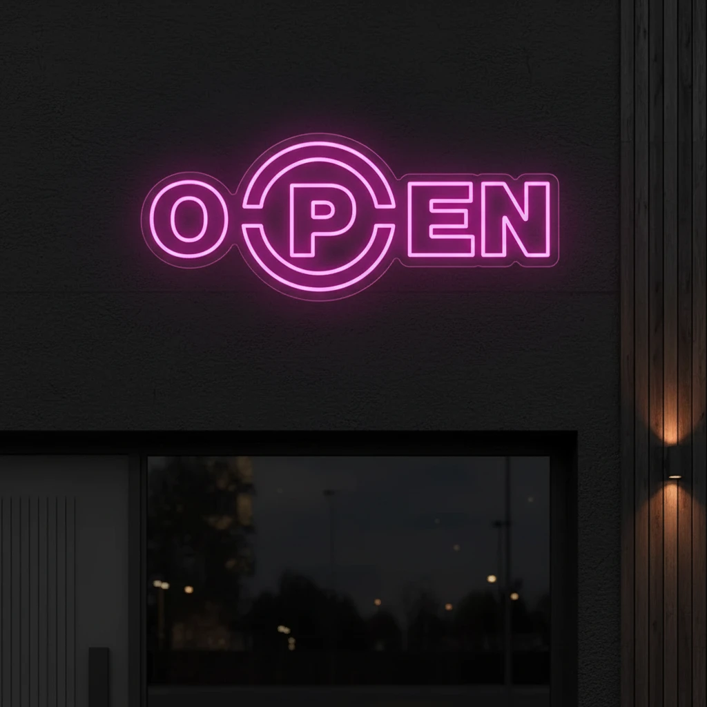 Acrylic Led Open Neon Sign Shop Decor Sign by Neonchics