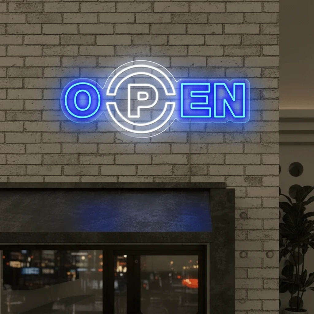 Acrylic Led Open Neon Sign Shop Decor Sign by Neonchics