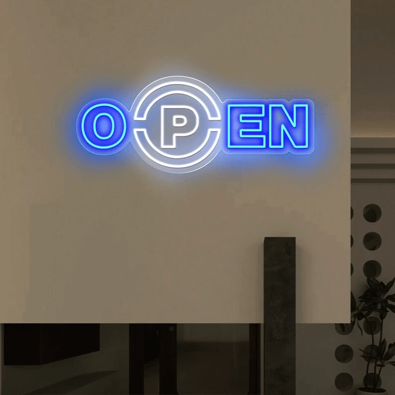 Acrylic Led Open Neon Sign Shop Decor Sign by Neonchics