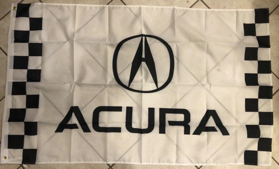 Acura Sport Racing White Flag 3X5 Ft Polyester Banner USA 90x150cm by flagsjustdoit