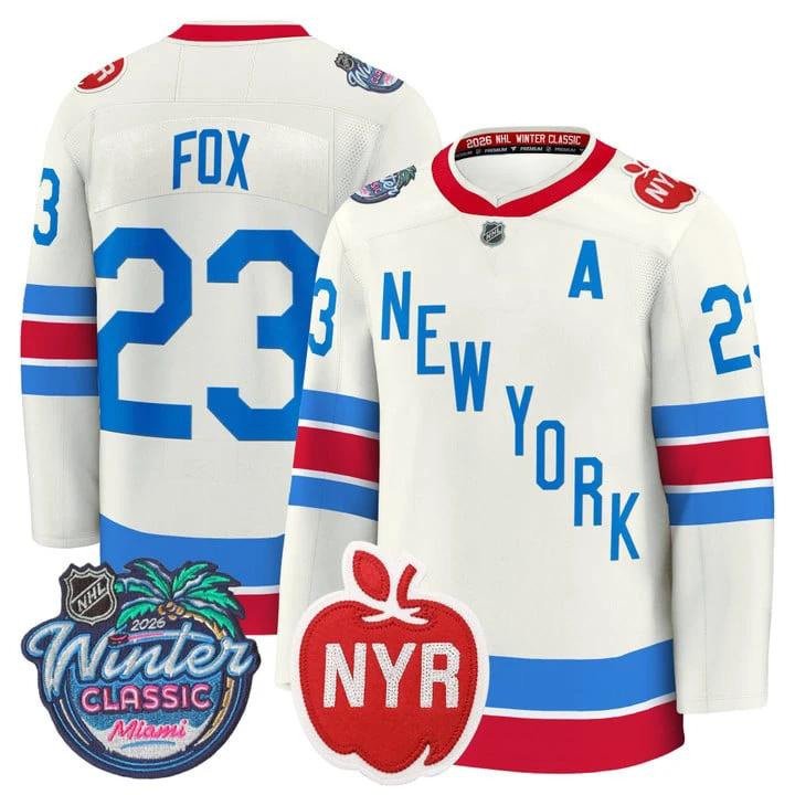 Adam Fox Jersey #23 New York Rangers 2026 Winter Classic Premium Stitched by Hockey David