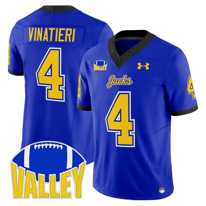 Adam Vinatieri Jersey #4 South Dakota State Jackrabbits 2025 Stitched by My Store NCAA Football Jerseys