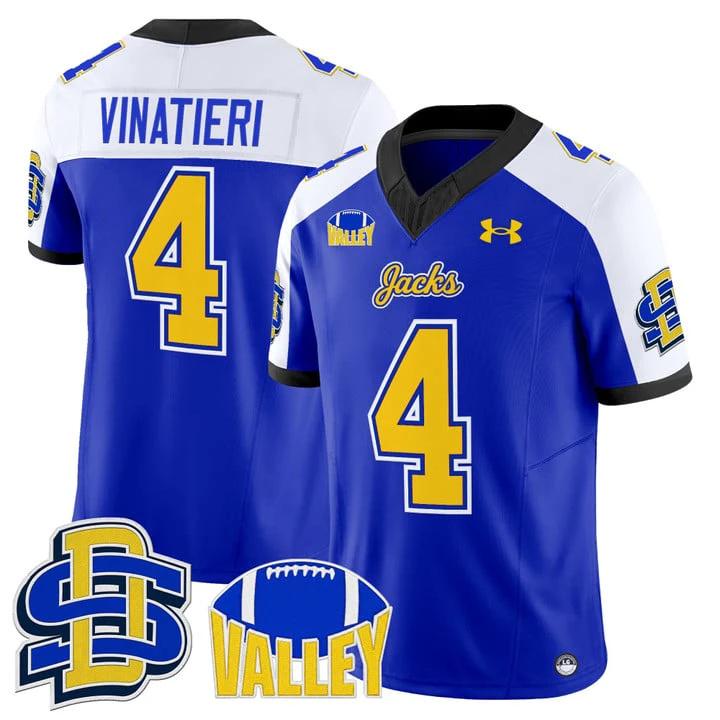 Adam Vinatieri Jersey #4 South Dakota State Jackrabbits 2025 Stitched by My Store NCAA Football Jerseys