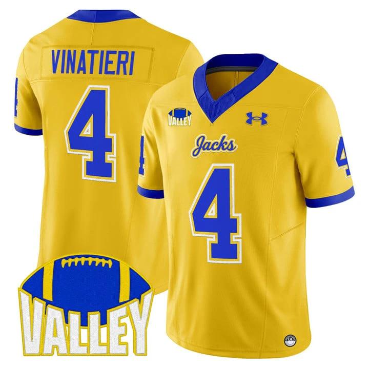 Adam Vinatieri Jersey #4 South Dakota State Jackrabbits 2025 Stitched by My Store NCAA Football Jerseys
