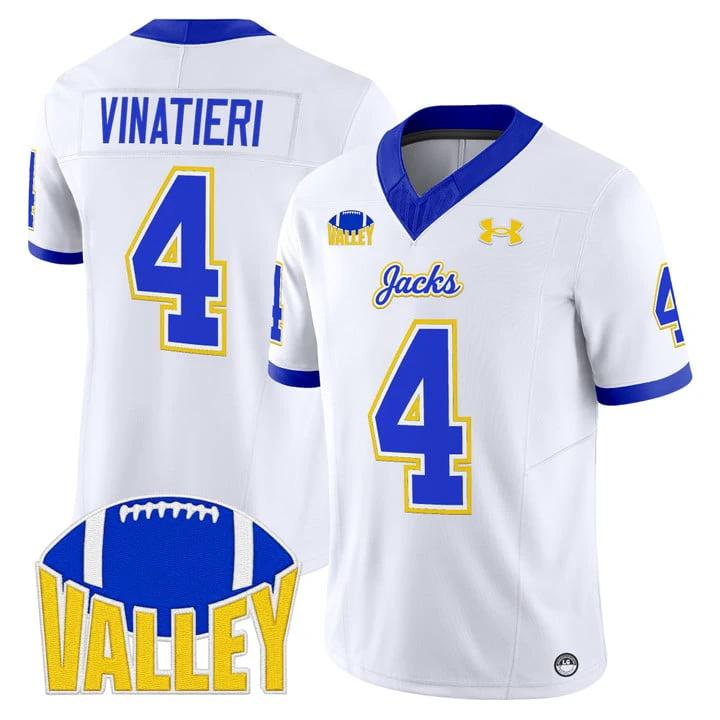 Adam Vinatieri Jersey #4 South Dakota State Jackrabbits 2025 Stitched by My Store NCAA Football Jerseys