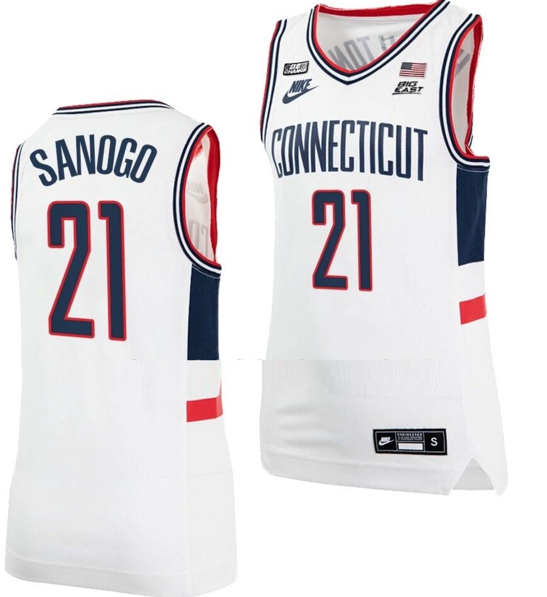 Adama Sanogo Jersey UConn Huskies College Basketball Alumni White #21 by My store basketball