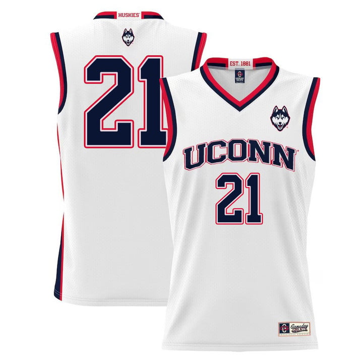 Adama Sanogo Jersey UConn Huskies College Basketball No Name White #21 by My store basketball