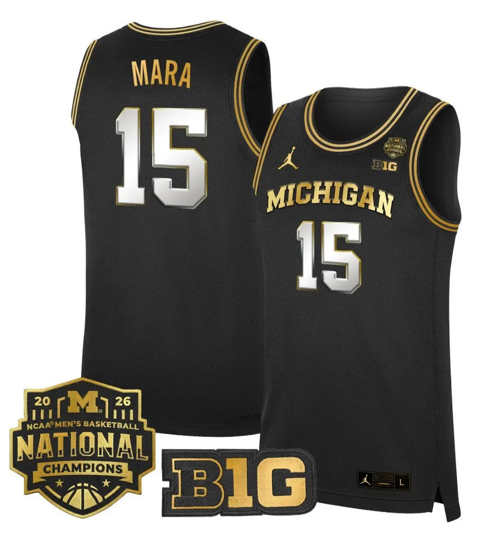 Aday Mara Jersey #15 Michigan Wolverines 2026 National Champions Stitched by My store basketball