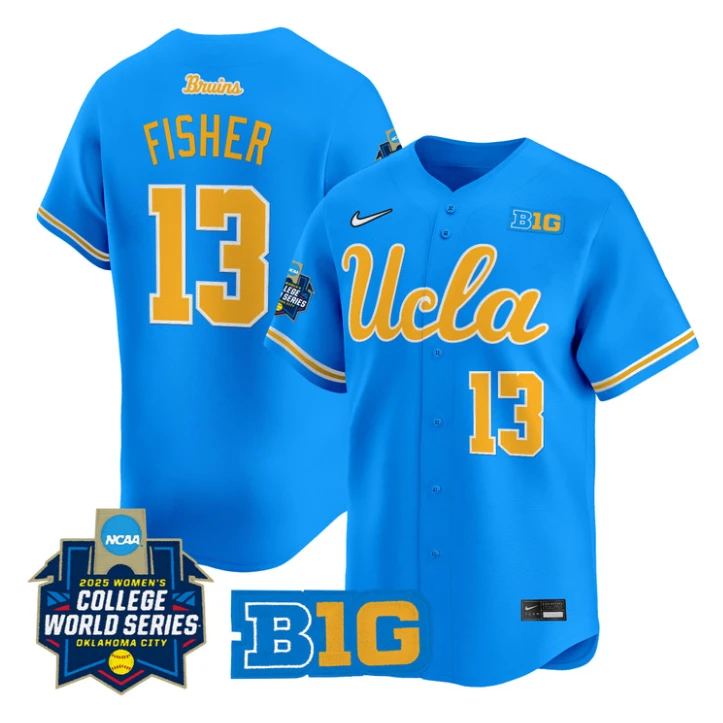 Addisen Fisher Jersey #13 UCLA Bruins Softball 2025 World Series Stitched Blue by My Store