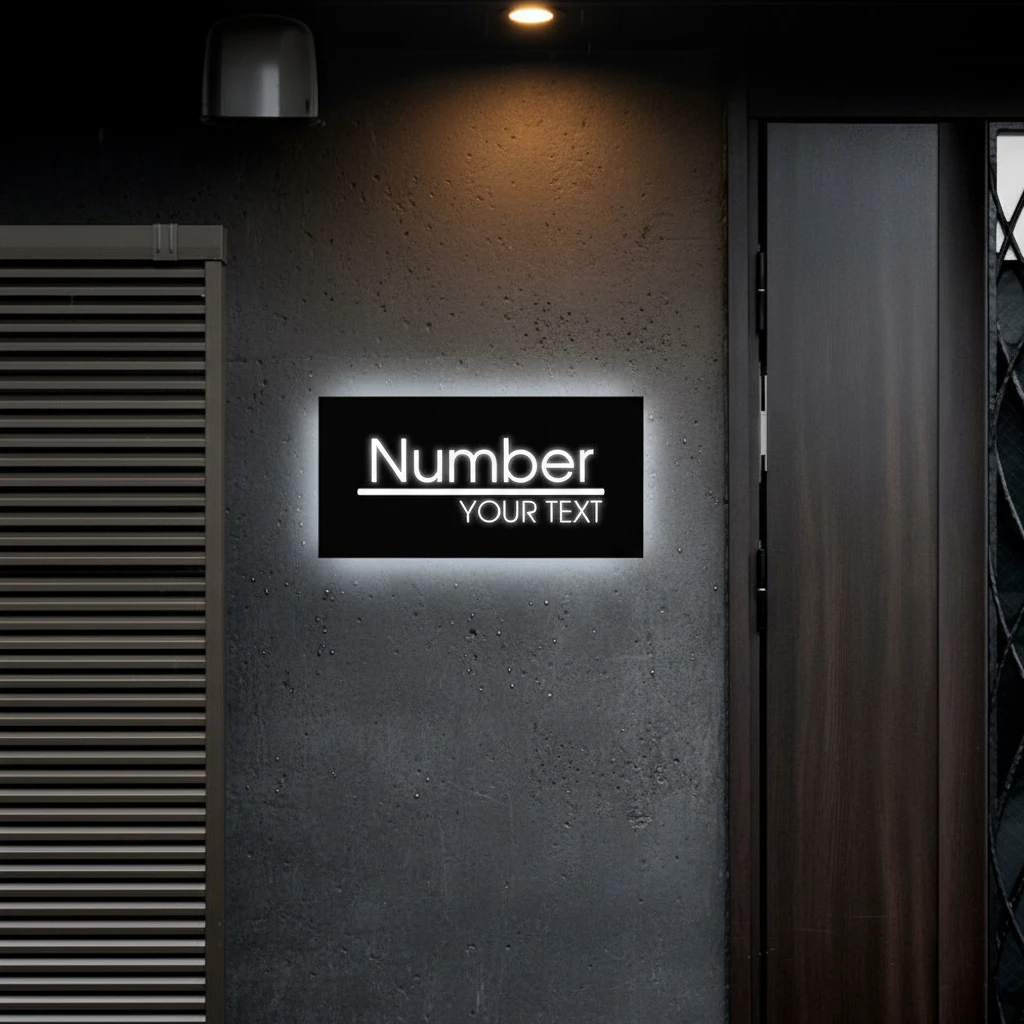 Custom Led Address Number Sign House Sign Light Box by Neonchics