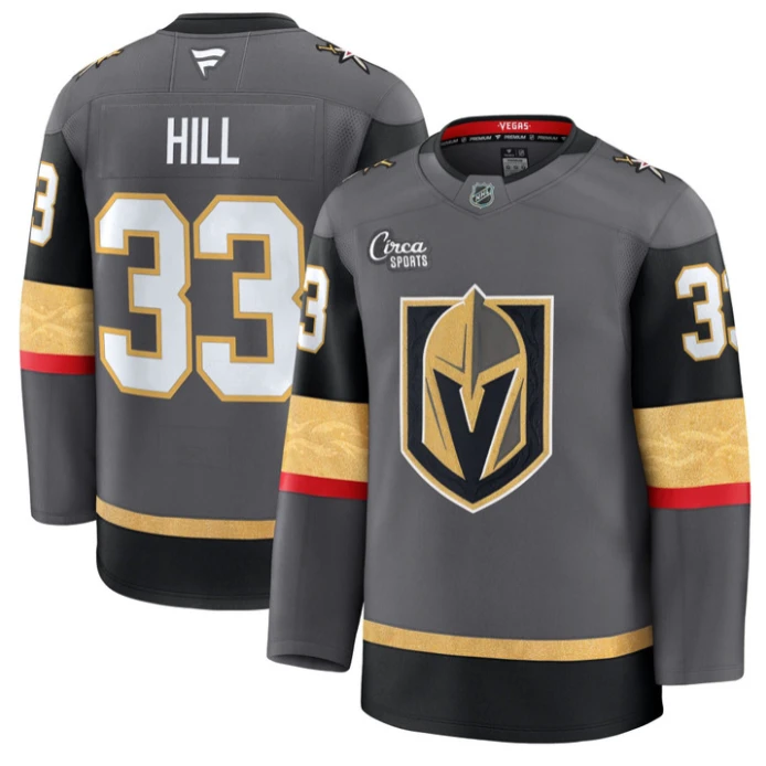 Adin Hill Jersey #33 Vegas Golden Knights Premium Stitched Gray by Hockey David