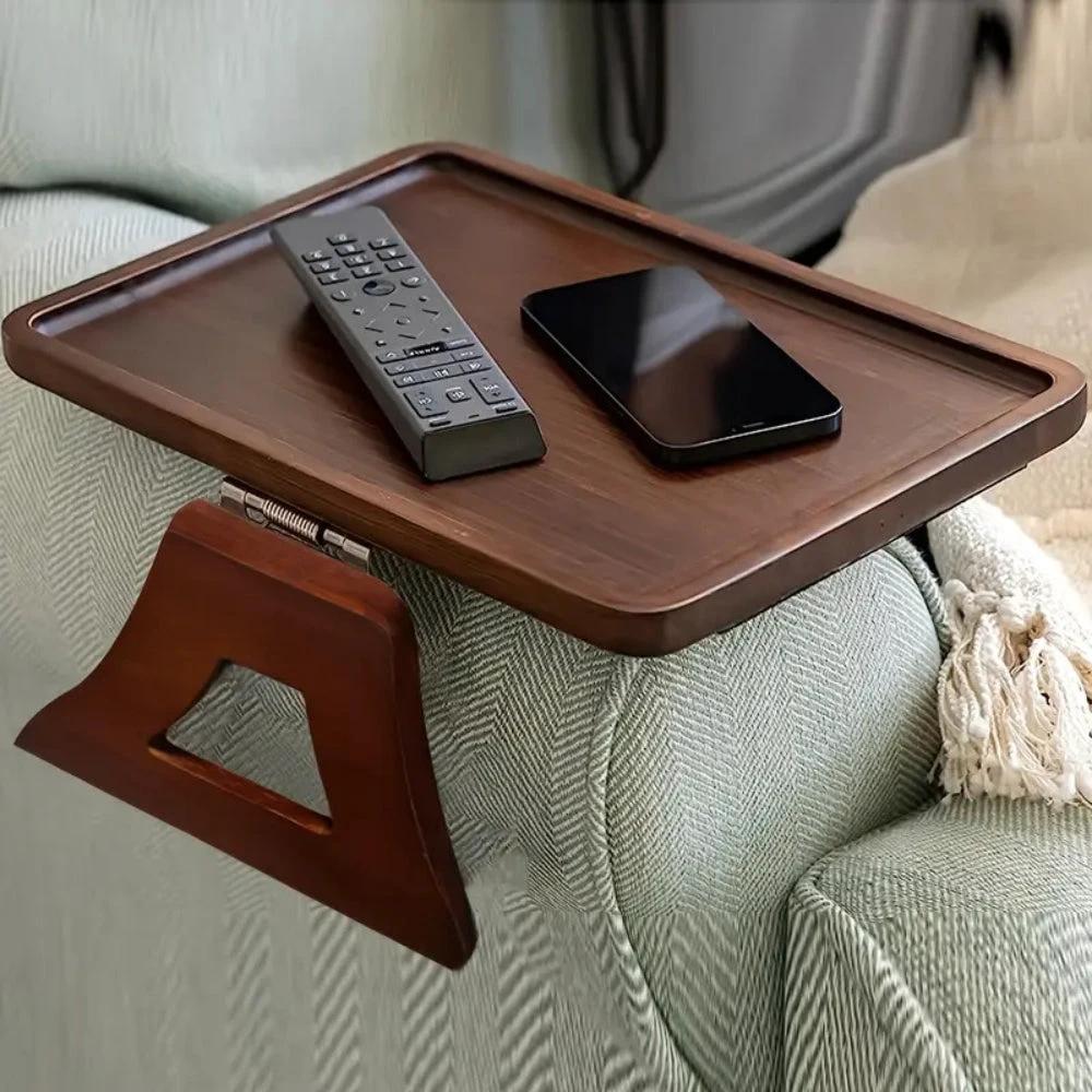 Adjustable Bamboo Clip-On Arm Tray Table by Casa & Beyond