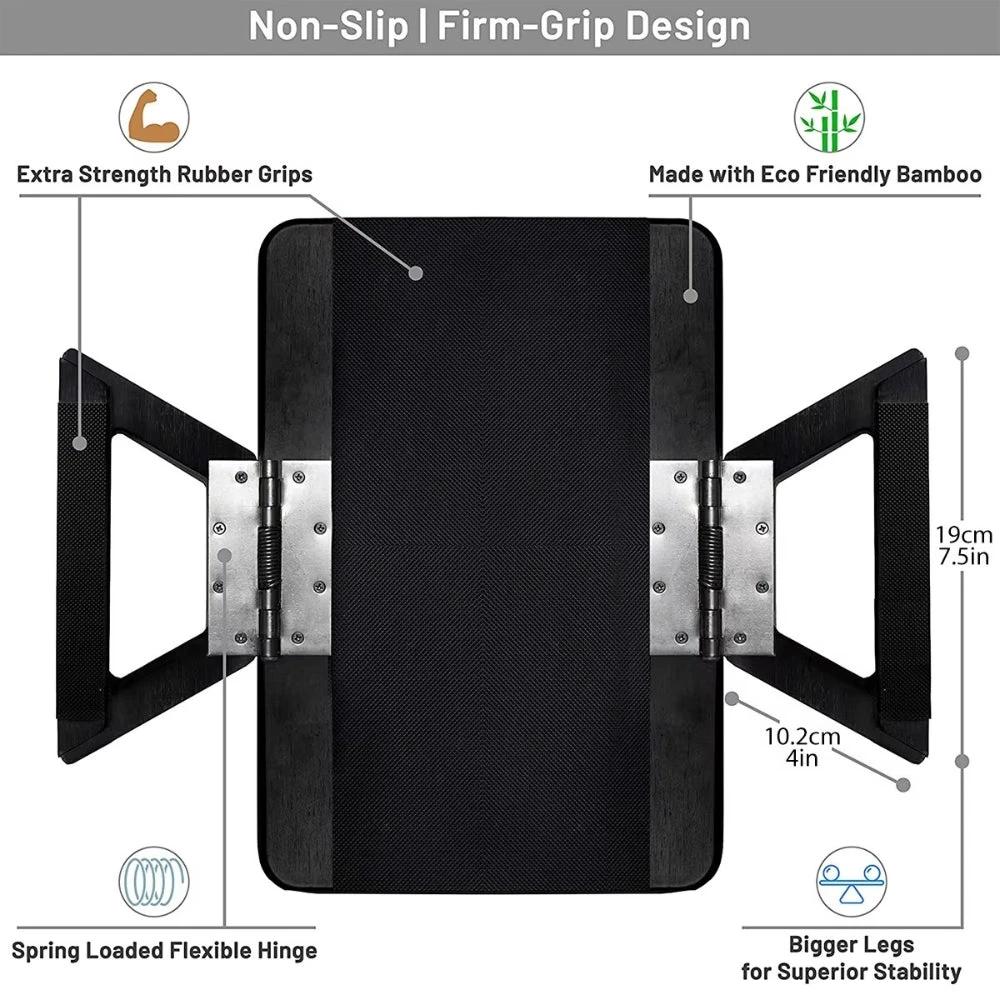 Adjustable Bamboo Clip-On Arm Tray Table by Casa & Beyond