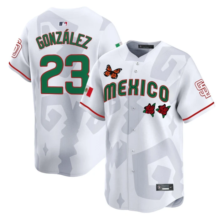 Adrián González Jersey #23 Mexican Heritage 2025 Sentrock Vapor Limited Stitched White by My Store