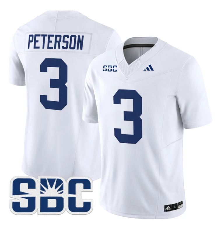 Adrian Peterson Jersey #3 Georgia Southern Eagles 2024 Limited Stitched White by NCAA Football Jersey