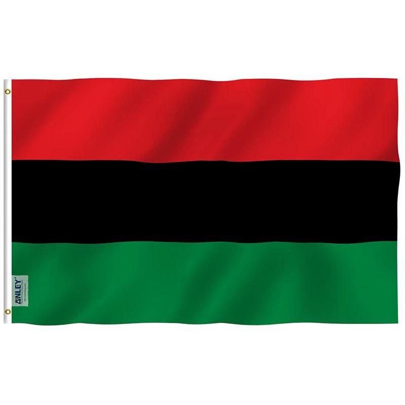Afro American Flag - Pan-African Flag with Brass Grommets 3X5Ft Banner USA Polyester by flagsjustdoit