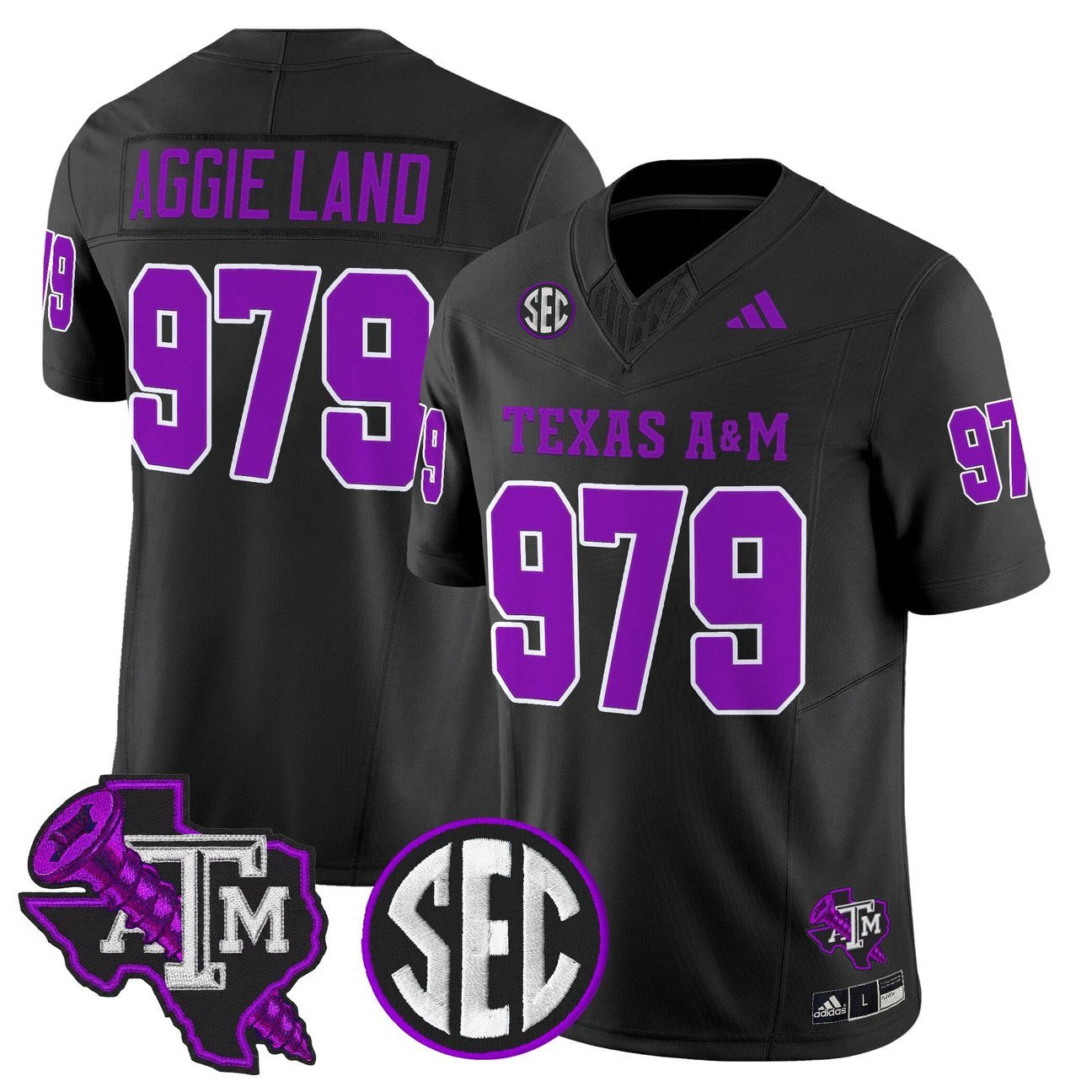 Aggie Land Jersey #979 Texas A&M Aggies DJ Screw Vapor Limited Stitched by My Store NCAA Football Jerseys