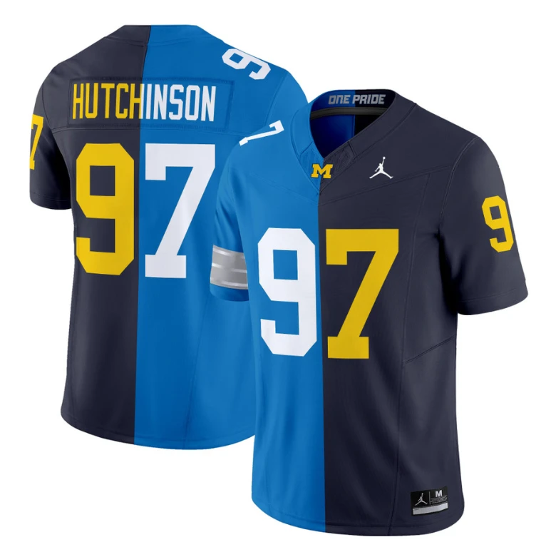 Aidan Hutchinson Jersey #10 Michigan Wolverines Split Vapor V2 All Stitched by NCAA Football Jersey